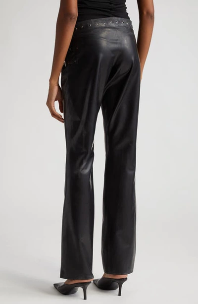 Shop Miaou Toni Attached Belt Latex Pants In Black