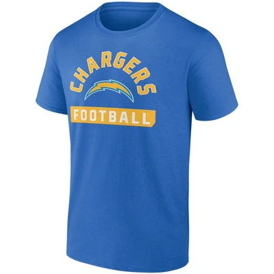 Shop Fanatics Branded Powder Blue/white Los Angeles Chargers Two-pack 2023 Schedule T-shirt Combo Set