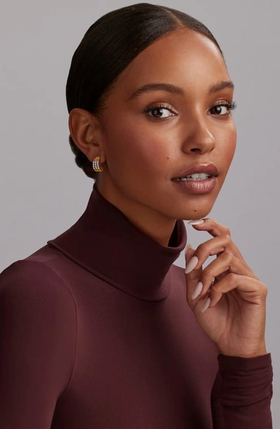 Lagos 18k Gold Signature Caviar Superfine Half Hoop Earrings In Gold