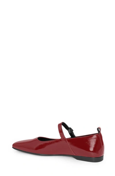 Shop Vagabond Shoemakers Delia Mary Jane Flat In Dark Red