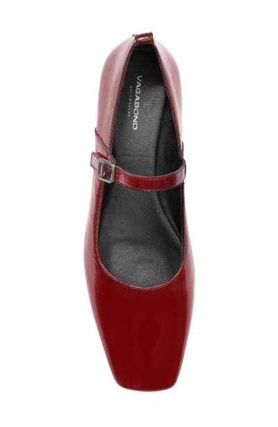 Shop Vagabond Shoemakers Delia Mary Jane Flat In Dark Red
