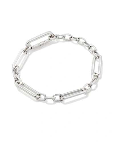 Shop Kendra Scott Heather Link And Chain Bracelet In Silver