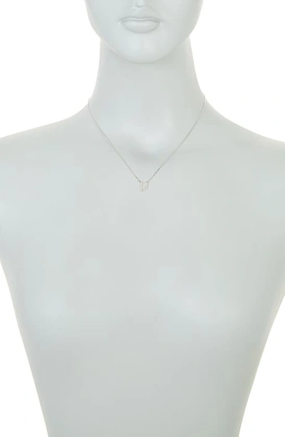 Suzy Levian Diamond Pavé Initial Pendant Necklace In White- D