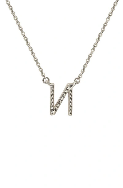 Suzy Levian Diamond Pavé Initial Pendant Necklace In White- N