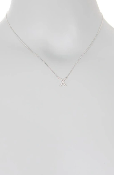 Suzy Levian Diamond Pavé Initial Pendant Necklace In White- X
