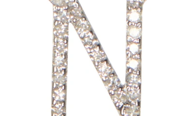Suzy Levian Diamond Pavé Initial Pendant Necklace In White- N