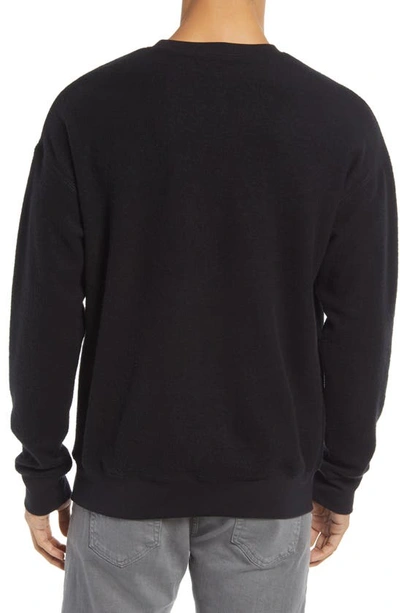 Shop Bella+canvas Cotton Blend Crewneck Sweatshirt In Black