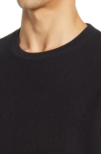 Shop Bella+canvas Cotton Blend Crewneck Sweatshirt In Black
