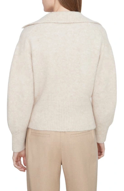 Shop Vince Brushed Collared Sweater In Sand Dune