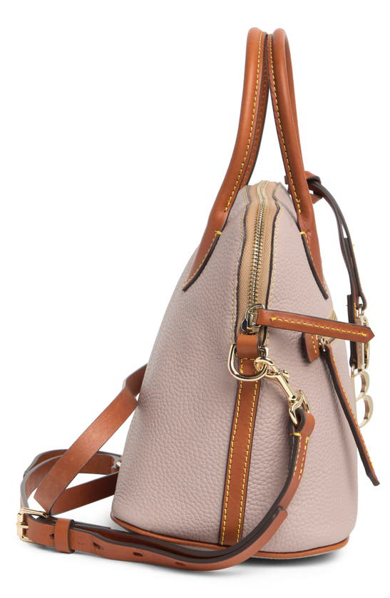 Dooney & Bourke Pebble Grain Domed Satchel Handbag - Leather Shoulder Bag With Adjustable Strap - View #5