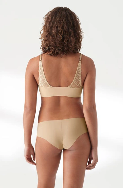 Shop True & Co. True Body Boost Triangle Lace Convertible Strap Bra In Desert