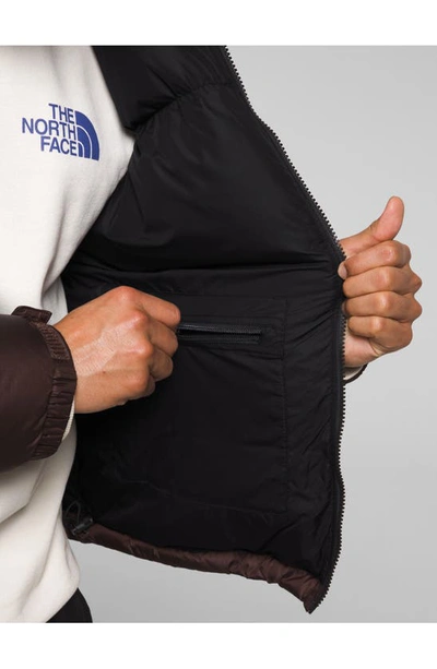 Shop The North Face 1996 Retro Nuptse 700 Fill Power Down Packable Jacket In Coal Brown/ Tnf Black