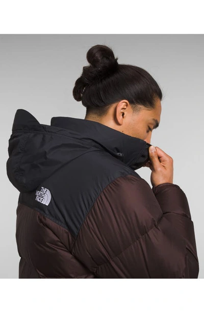 Shop The North Face 1996 Retro Nuptse 700 Fill Power Down Packable Jacket In Coal Brown/ Tnf Black
