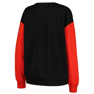 Shop Gameday Couture White/black Ohio State Buckeyes Vertical Color-block Pullover Sweatshirt