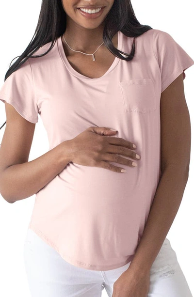 Shop Kindred Bravely Everyday Nursing & Maternity Top In Dusty Pink