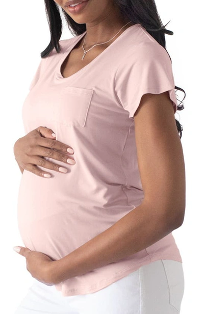 Shop Kindred Bravely Everyday Nursing & Maternity Top In Dusty Pink
