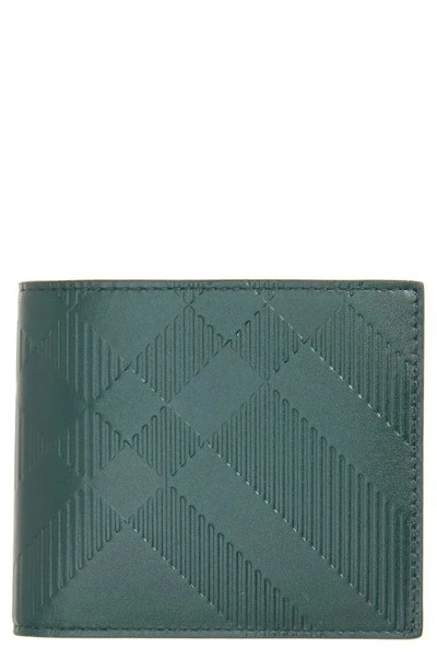 Shop Burberry Check Leather Card Case In Vine