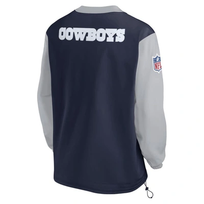Shop Nike Navy Dallas Cowboys 2023 Sideline V-neck Pullover Windshirt