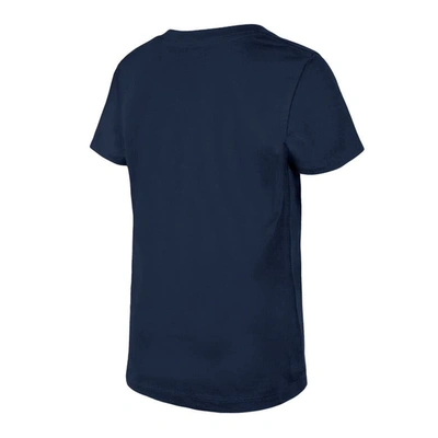 Shop New Era Girls Youth  Navy Dallas Cowboys Reverse Sequin V-neck T-shirt