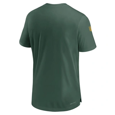 Shop Nike Green Green Bay Packers Sideline Coach Performance T-shirt