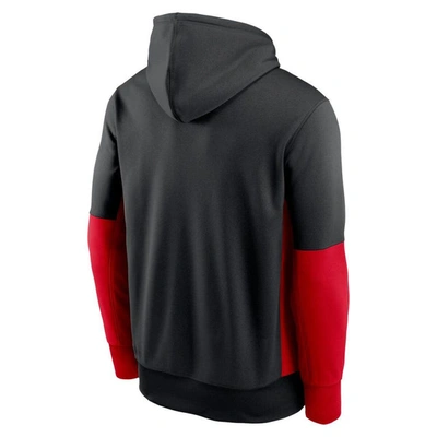 Shop Nike Black New England Patriots Color Block Fleece Performance Pullover Hoodie