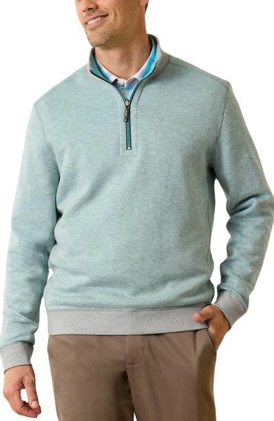 Shop Tommy Bahama Flip Coast Reversible Half Zip Pullover In Bala Shark Heather