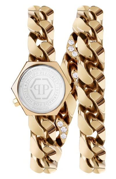 Shop Philipp Plein The Hexagon Bracelet Watch, 28mm In Ip Yellow Gold