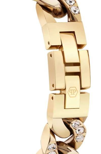 Shop Philipp Plein The Hexagon Bracelet Watch, 28mm In Ip Yellow Gold