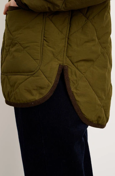 Shop Alex Mill Quinn Quilted Nylon Jacket In Military Green