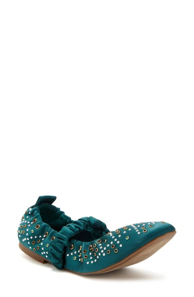 Katy Perry Women's The Jammy Scrunch Square Toe Flats In Serene Green