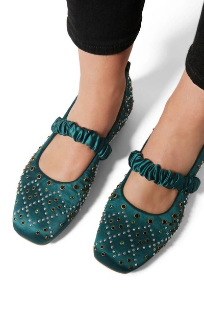 Katy Perry Women's The Jammy Scrunch Square Toe Flats In Serene Green