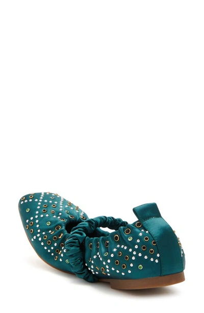 Katy Perry Women's The Jammy Scrunch Square Toe Flats In Serene Green