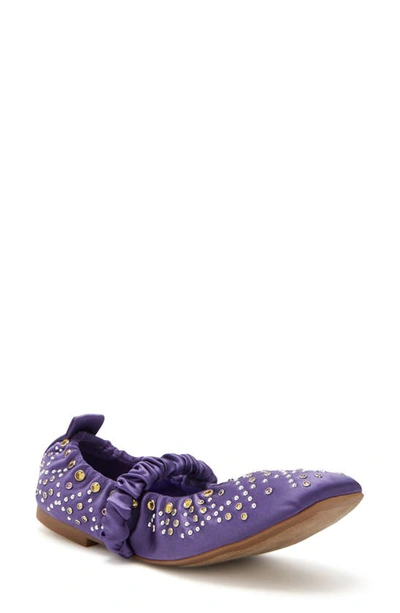 Katy Perry Women's The Jammy Scrunch Square Toe Flats In Violet Light