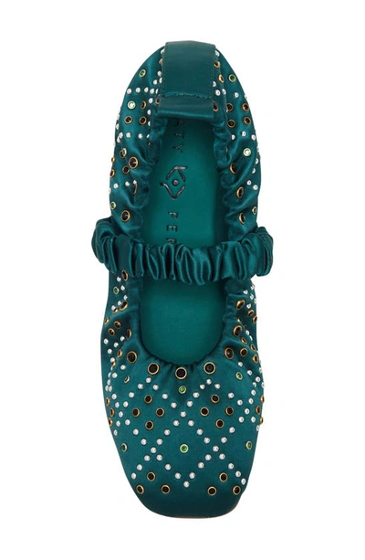 Katy Perry Women's The Jammy Scrunch Square Toe Flats In Serene Green