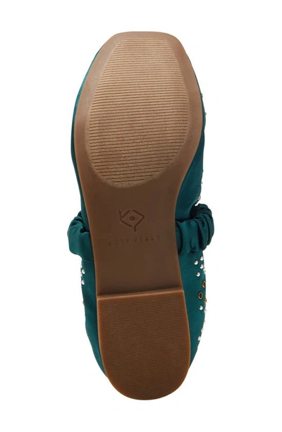 Katy Perry Women's The Jammy Scrunch Square Toe Flats In Serene Green