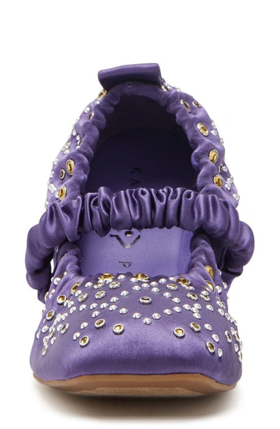 Katy Perry Women's The Jammy Scrunch Square Toe Flats In Violet Light
