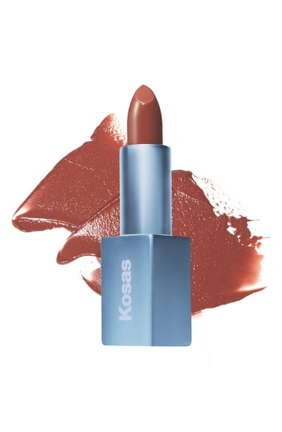 Shop Kosas Weightless Lip Color Nourishing Satin Lipstick In Turned On