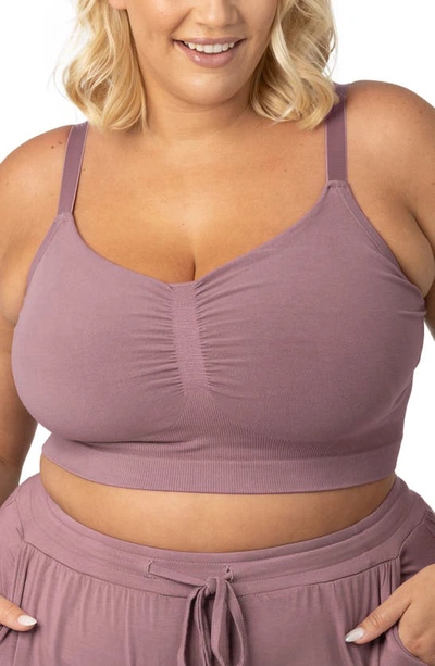 Shop Kindred Bravely Sublime Wireless Hands Free Pumping/nursing Sleep Bra In Twilight