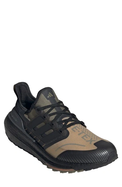 Shop Adidas Originals Ultraboost Light Gore-tex® Waterproof Running Shoe In Yellow/ Black/ Olive Strata