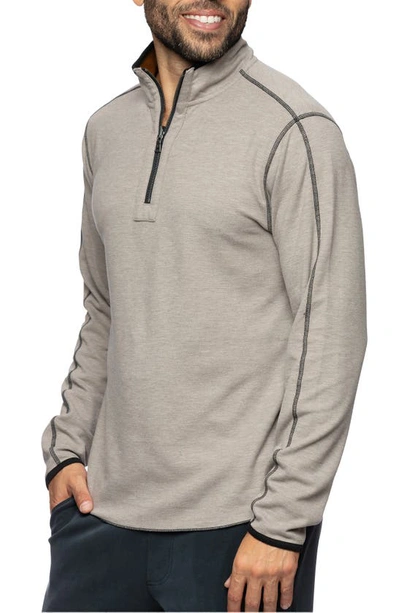 Shop Fundamental Coast Andy Reversible Quarter Zip Pullover In Rock