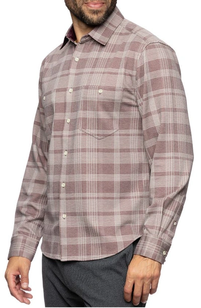 Shop Fundamental Coast Andy Melstone Plaid Button-up Shirt In Syrah