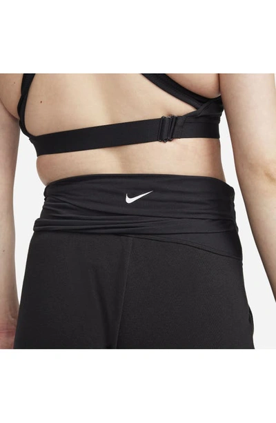 Shop Nike One French Terry Maternity Pants In Black/ White