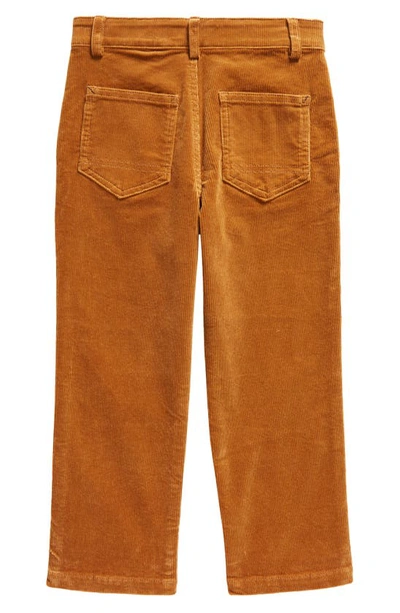 Shop Mini Boden Kids' Relaxed Stretch Cotton Corduroy Pants In Roast Chestnut