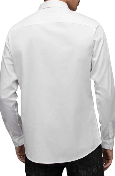 Allsaints Simmons Cotton Button-up Shirt In Optic White