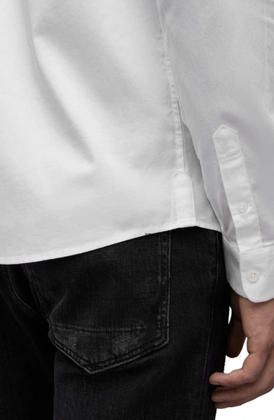 Allsaints Simmons Cotton Button-up Shirt In Optic White