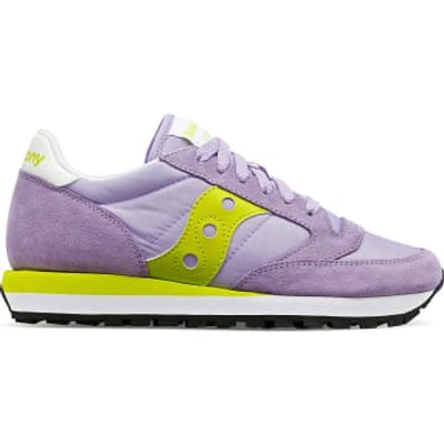 Shop Saucony Violet Lime Jazz Original Women Sneakers In Purple