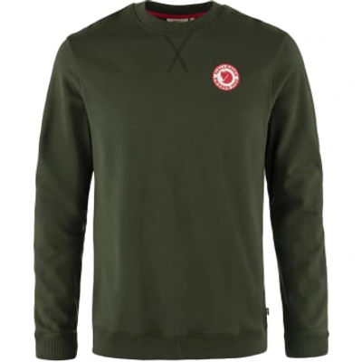 Shop Fjall Raven 1960 Logo Badge Sweat In Forest