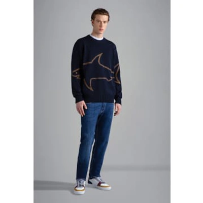 Shop Paul & Shark Men's Cool Touch Knitted Sweatshirt