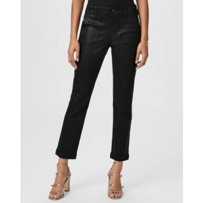 Shop Paige Mayslie Straight Ankle Jeans In Black