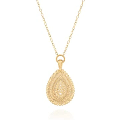 Shop Anna Beck Medium Scallop Drop Necklace Er10535 Gpl